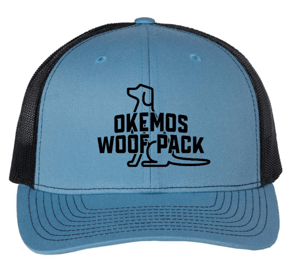 Custom Apparel - Screen Printing - Okemos Woof Pack - Richardson - Unisex Adjustable Snapback Trucker Hat - Okemos Woof Pack