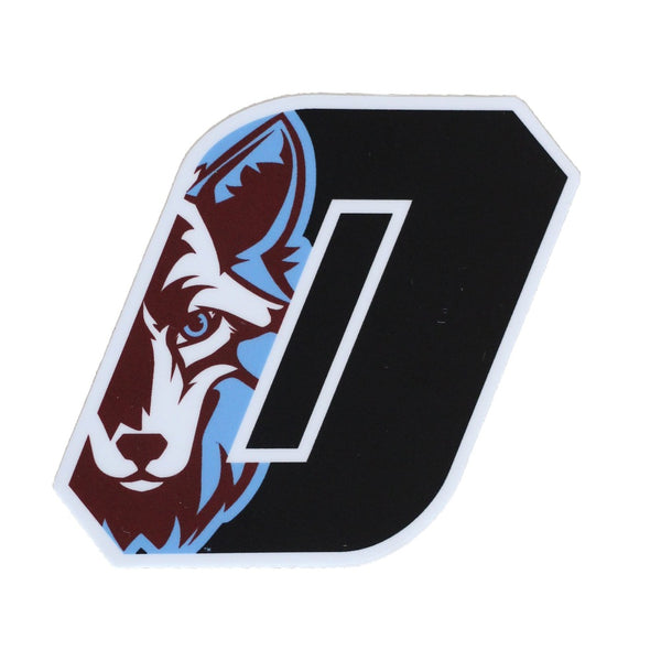 Slanted Okemos "O" with Wolf Logo Sticker