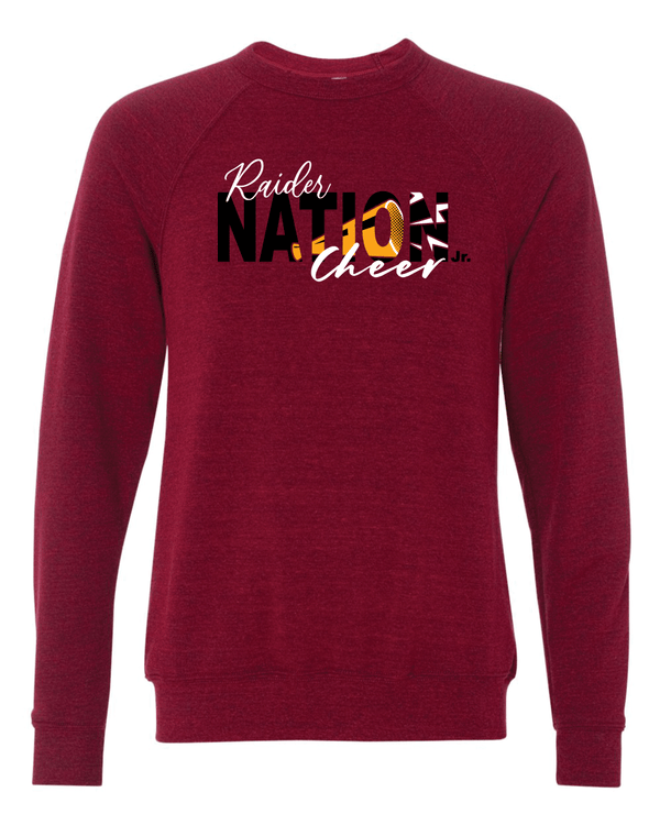 Custom Apparel - Screen Printing - Portland Junior Raiders Cheer - Crew Neck Sweatshirt - Portland Middle School