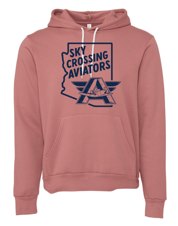 Custom Apparel - Screen Printing - Sky Crossing - Unisex Soft Sponge Fleece Hoodie - Mauve - Sky Crossing Public