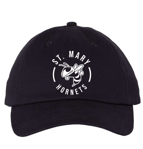 Custom Apparel - Screen Printing - St. Mary School - Unisex Hornet Hat Navy - St. Mary's Catholic School