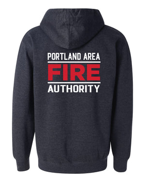 Portland Fire Department Hoodie Classic Navy Heather back view