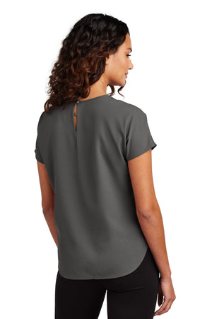 Okemos Fall Staff Shop Crewneck Anchor Grey back view