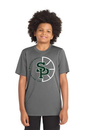 St. Patrick Basketball 2026 T-Shirt Dark Smoke Grey front view
