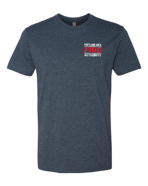 Portland Fire Department T-Shirt Midnight Navy front view