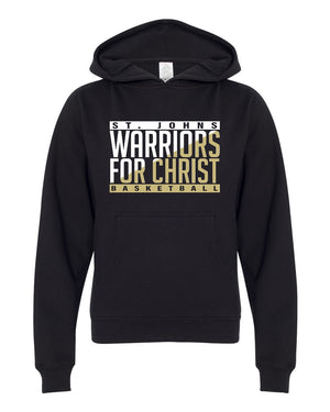 St. Johns Warriors for Christ Hoodie Black front view