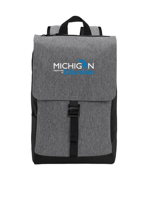 Michigan Department of Education Bag Heather Grey/ Black front view