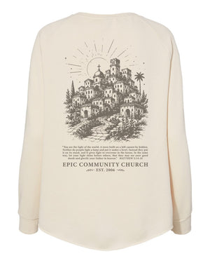 Epic Church 20th Anniversary Crewneck Bone back view