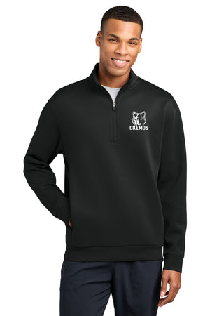 Okemos Fall Staff Shop Quarter Zip Black front view