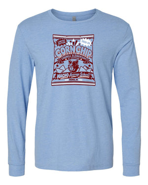 Cornell "Corn Chip" T-Shirts Long Sleeve Heather Columbia Blue front view