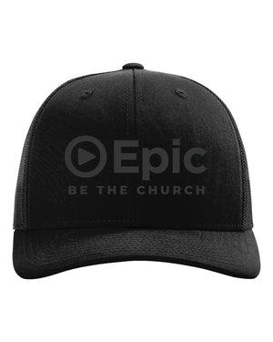 Epic Church 20th Anniversary Headwear Black front view