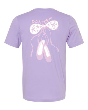 Platinum Dance Academy T-Shirt Dark Lavender back view