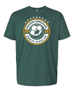 LA Dragons Fall Tournament 2026 T-Shirt Heather Forest Green front view