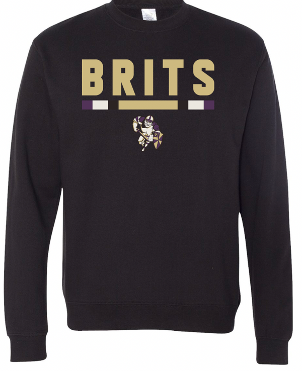 Albion Football - Black Adult Midweight Crewneck Sweatshirt