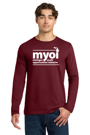 MYOI Allegan/Barry Fall Fundraiser Long Sleeve Garnet front view