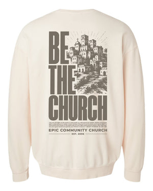 Epic Church 20th Anniversary Crewneck Ivory back view