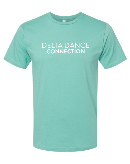 Delta Dance Connection - Unisex Adult Logo T-Shirt (Saltwater / Vintage Smoke)