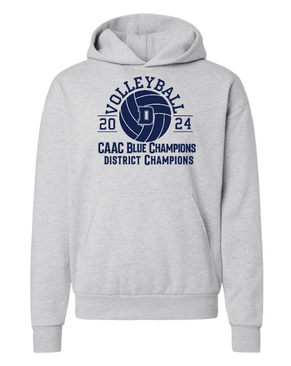 DeWitt Volleyball Champs - Avenue Hooded Sweatshirt (Sandstone / Grey Heather)