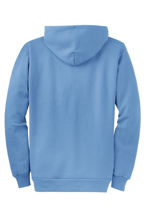 Michigan Department of Education Zip Up Hoodie Carolina Blue back view