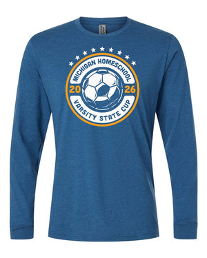 LA Dragons Fall Tournament 2026 Long Sleeve Heather Cool Blue front view