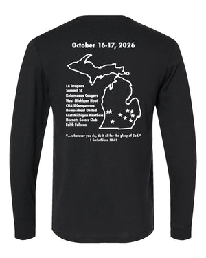 LA Dragons Fall Tournament 2026 Long Sleeve Black back view