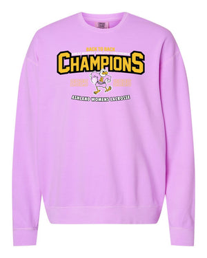 Ashland University Lacrosse Crewneck Neon Violet front view