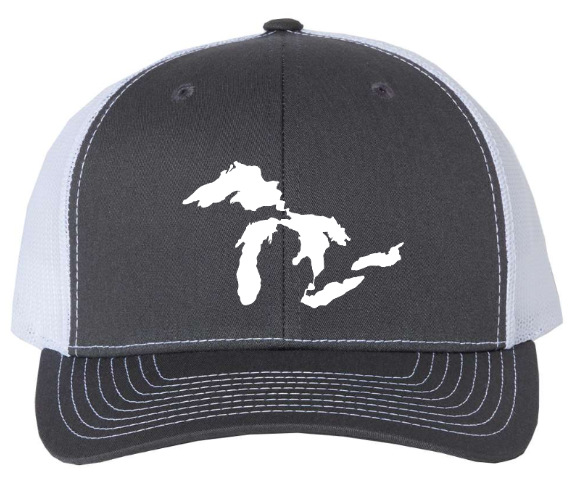 Great Lakes Charcoal and White Trucker Hat