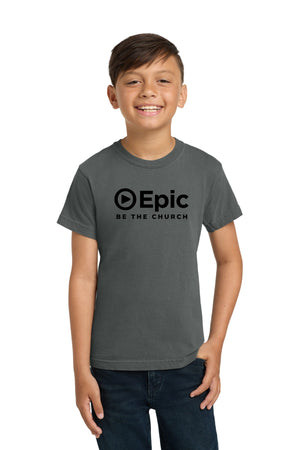 Epic Church 20th Anniversary T-Shirt Pepper front view