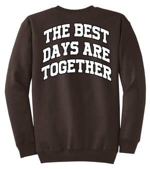 My Little SonShine Crewneck Dark Chocolate Brown back view