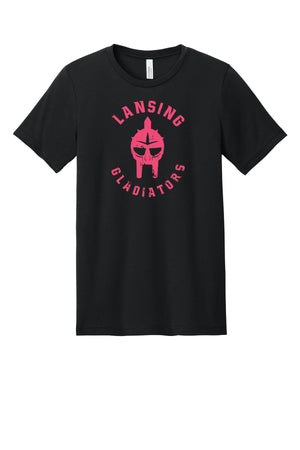 Lansing Gladiators Fall Shop 2026 T-Shirt Solid Black Blend front view