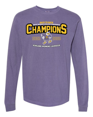 Ashland University Lacrosse Long Sleeve Grape front view