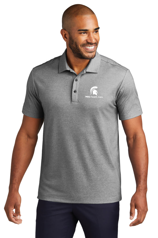 MSU Health Team | Embroidered Charcoal Heather Fine Pique Blend Polo