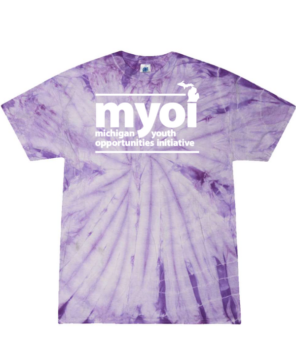 MYOI Fundraiser - Multi Color Tie-Dyed T-Shirt ~ Lavender / Orange ~