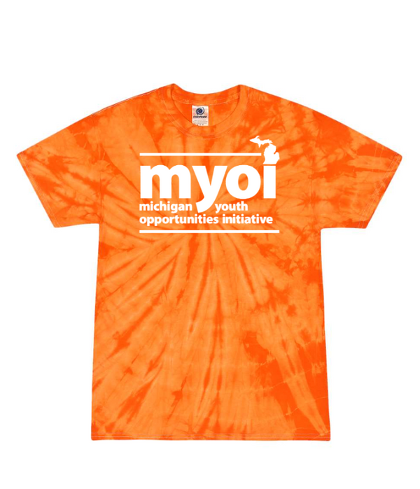 MYOI Fundraiser - Multi Color Tie-Dyed T-Shirt ~ Lavender / Orange ~