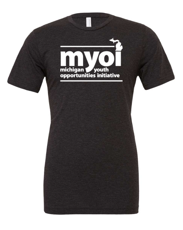 MYOI Fundraiser - Unisex Triblend T-Shirt  ~ Clay / Green / Charcoal ~