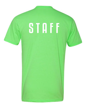 OSL Staff T-Shirt Neon Heather Green back view