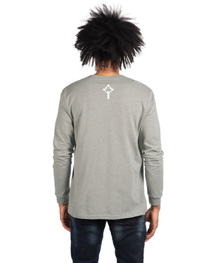 St. Patrick Basketball 2026 Long Sleeve Dark Heather Gray back view