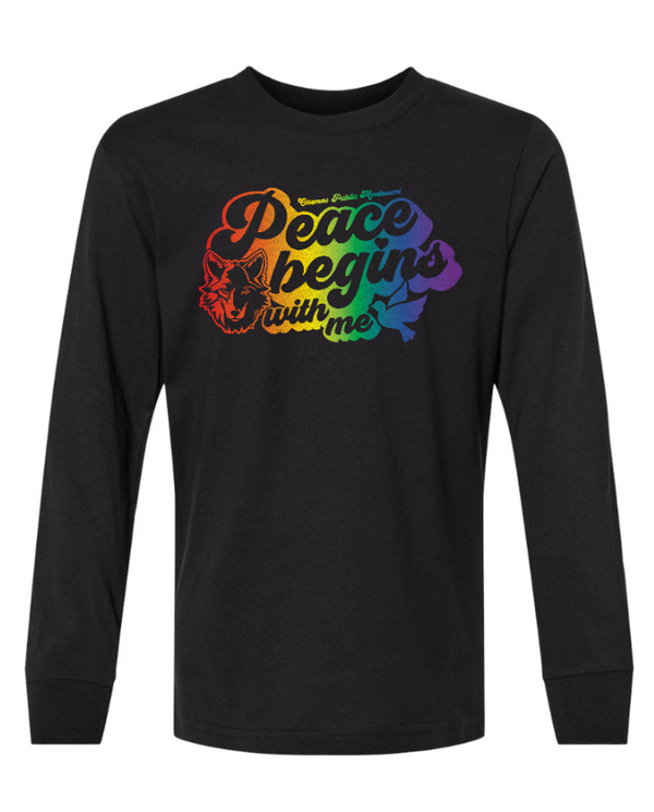 OPM Spiritwear Holiday 2024 -Youth Long Sleeve T-Shirt ~ Rainbow Design