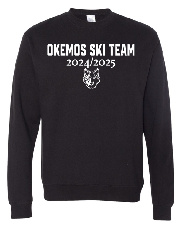 Okemos Ski Apparel - Midweight Crewneck Sweatshirt (Maroon / Black)