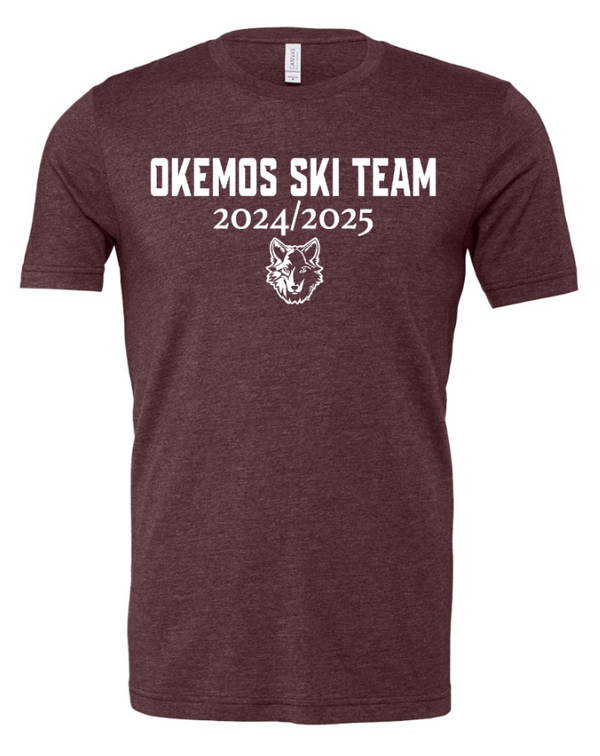 Okemos Ski Apparel - Unisex T-Shirt (Maroon / Blue)