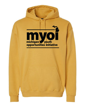 MYOI Allegan/Barry Fall Fundraiser Hoodie Mustard front view