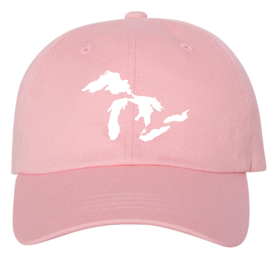 Pink Great Lakes dad hat 