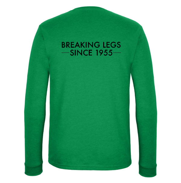 PCP 70 Year Anniversary - Unisex Long Sleeve T-Shirt  (Kelly Green / Dark Grey)