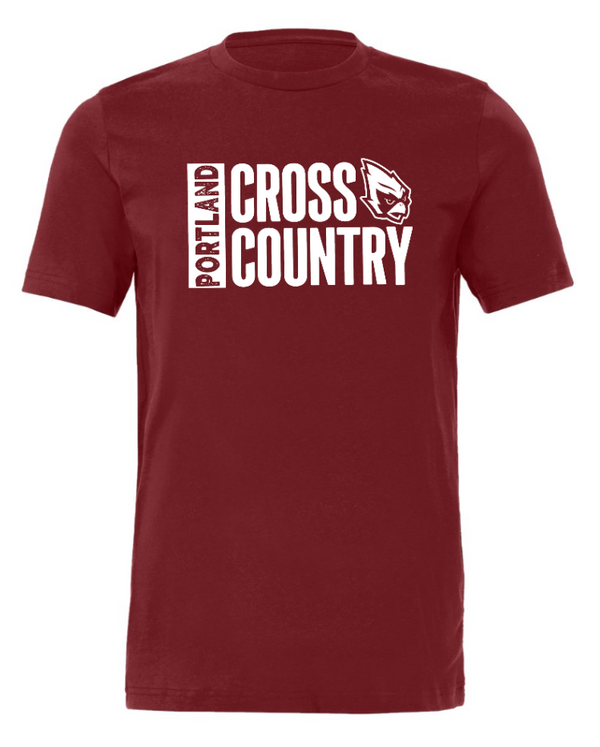 Portland HS Cross Country - Adult unisex T-Shirt Cardinal Black