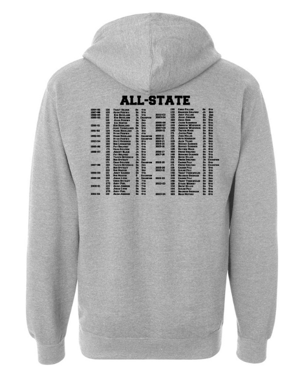 Portland Wrestling - Midweight Hooded Sweatshirt  (Grey)