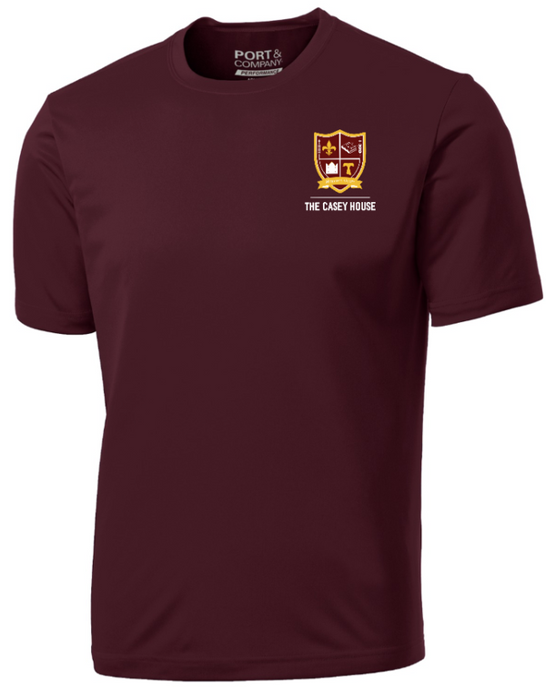 Powers Catholic HS - The Casey House - Unisex Performance T-Shirt  *Maroon / White*