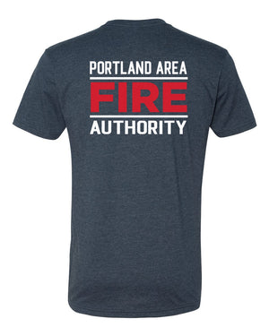 Portland Fire Department T-Shirt Midnight Navy back view
