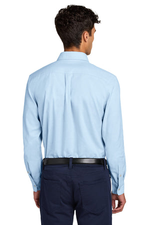 Okemos Fall Staff Shop Long Sleeve Light Blue back view