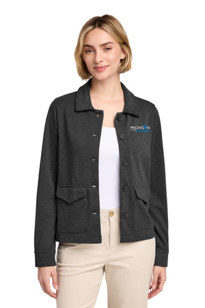Michigan Department of Education Jackets & Vests Windsor Grey Heather front view
