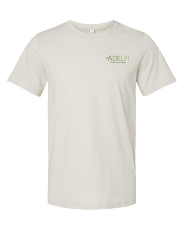 Riverview Church - Adelfi Conference -- Adult Unisex T-Shirt (Small badge design)  (Multiple Colors Available)